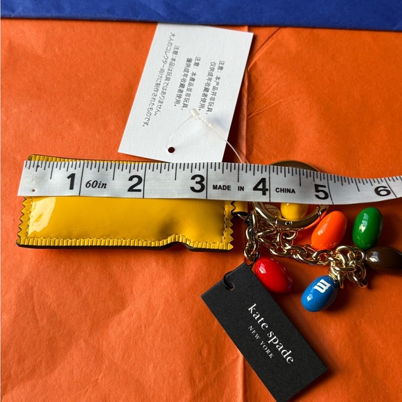 🌟 SOLD 🌟M&M’S X KATE SPADE NEW YORK PATENT PU 3D PACKET KEY FOB BAG CHARM 🍬 - Picture 11 of 16